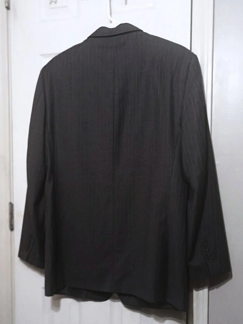 Martina Franca Elements Men Gray with Blue Pinstripe Blazer  40R